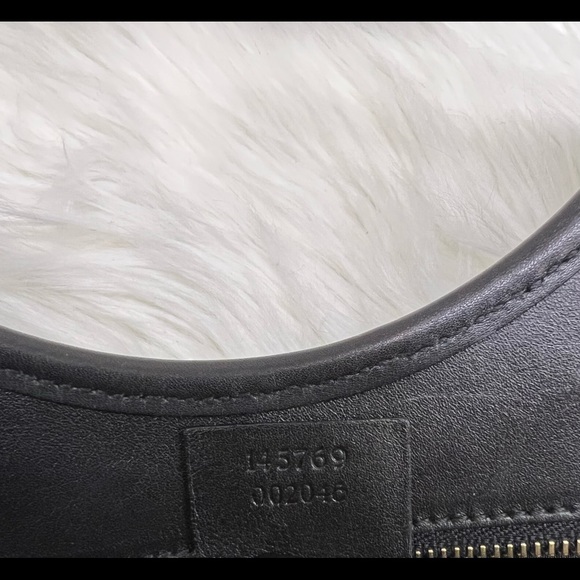 GUCCI Black Horsebit Embossed Leather Satchel Bag - Picture 5 of 6